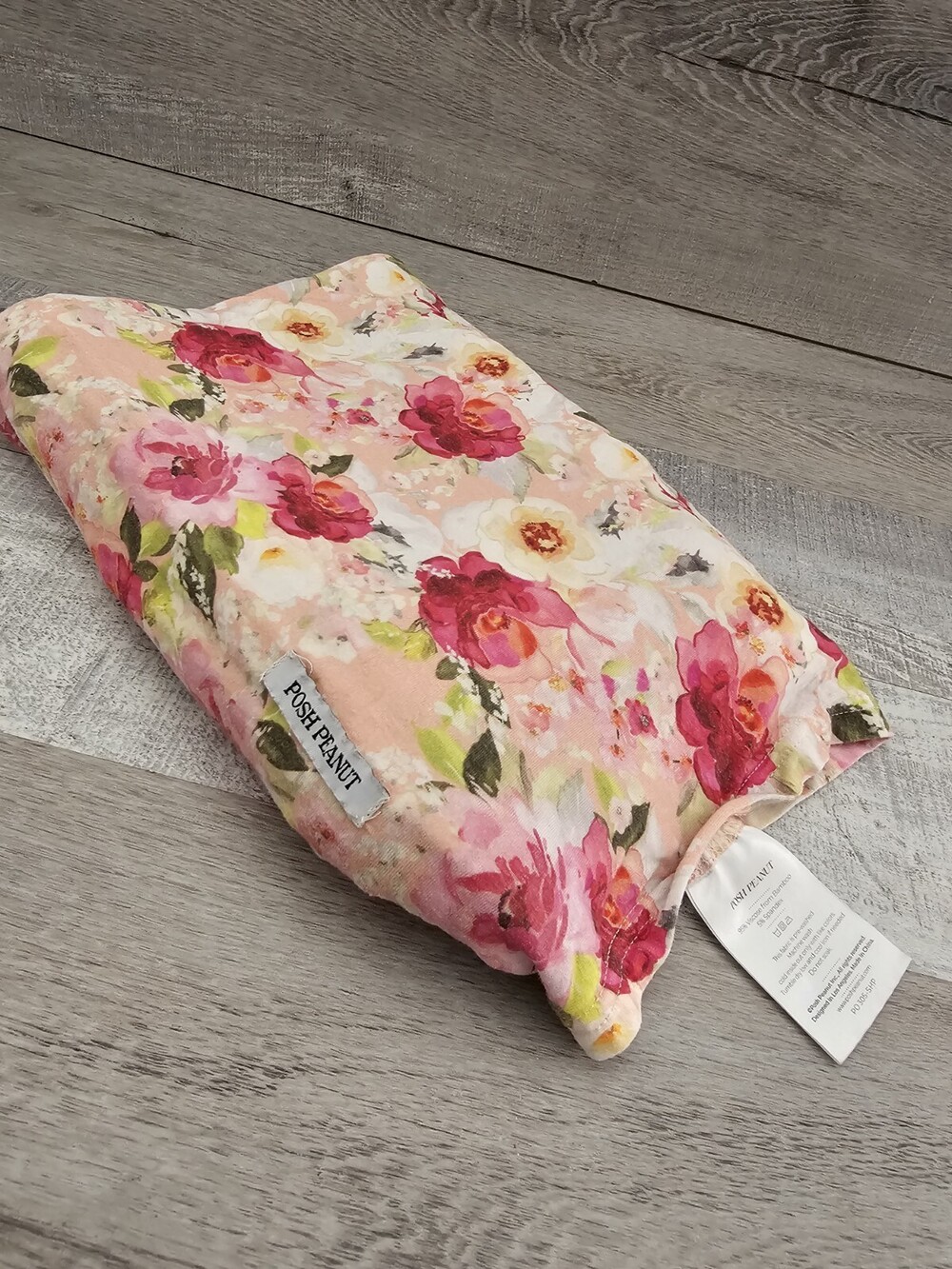 Posh Peanut Country Rose Bamboo PINK Floral Print Baby Swaddle Blanket OS Girls